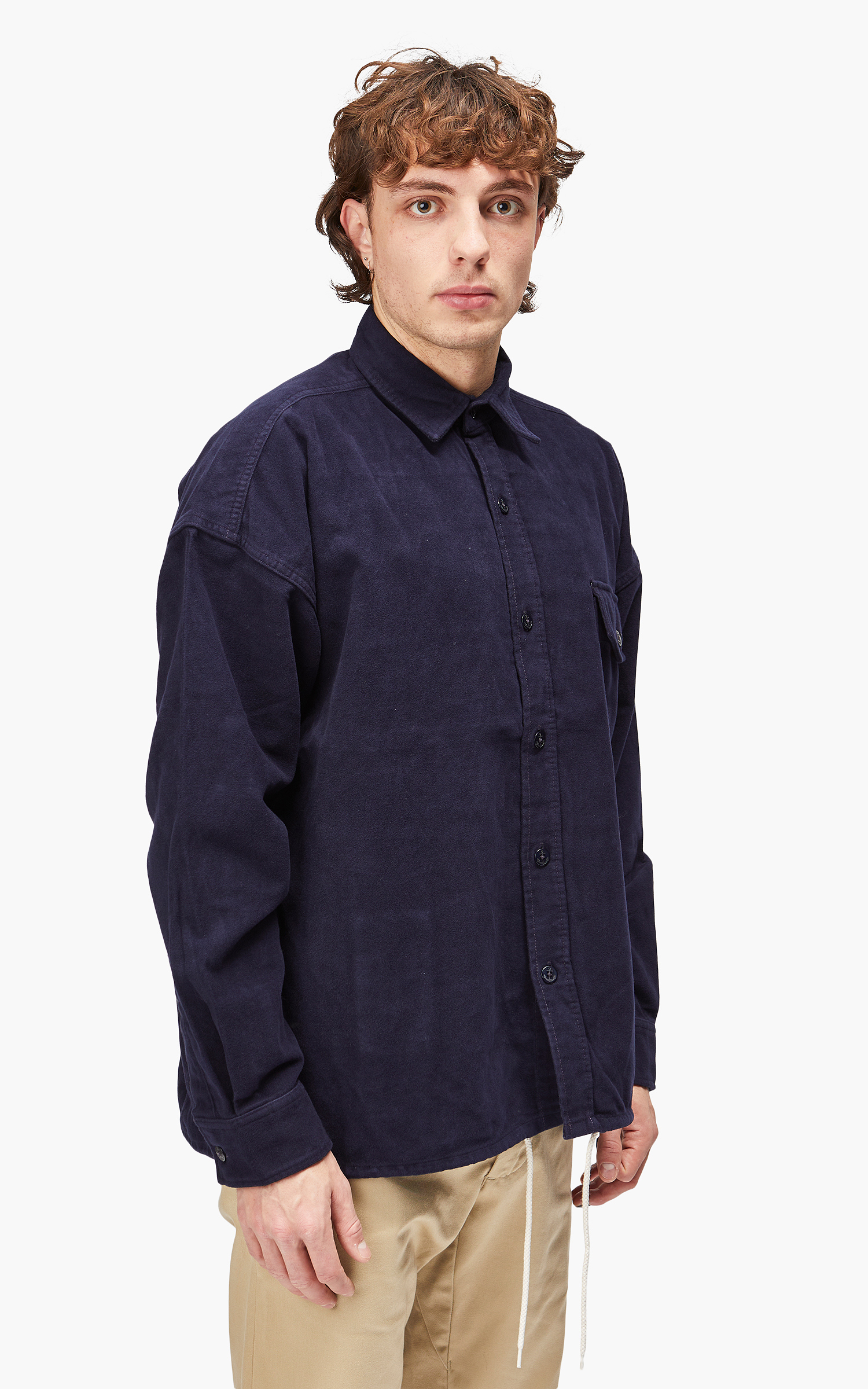 Nanamica Flannel CPO Shirt Jacket Navy | Cultizm