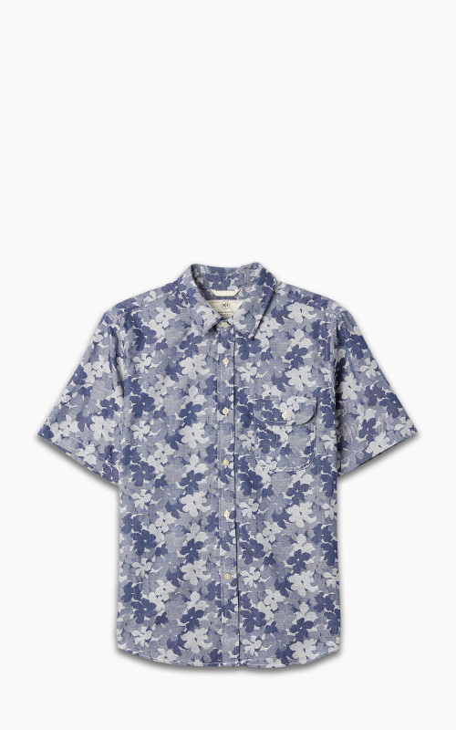 Rogue Territory Maker Shirt Floral Jacquard Indigo