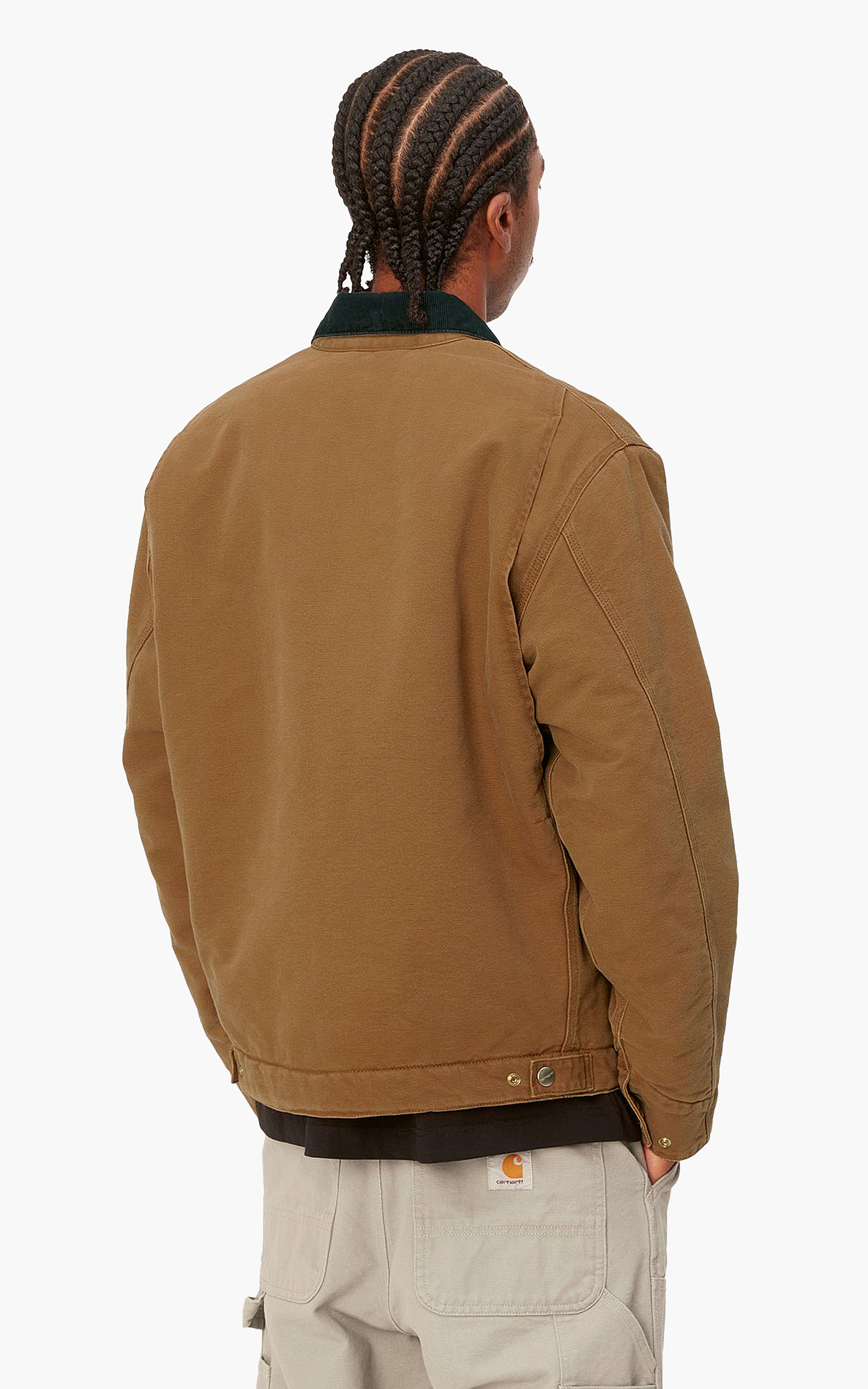 Carhartt WIP OG Detroit Jacket 'Deep H Brown/Black Aged Canvas