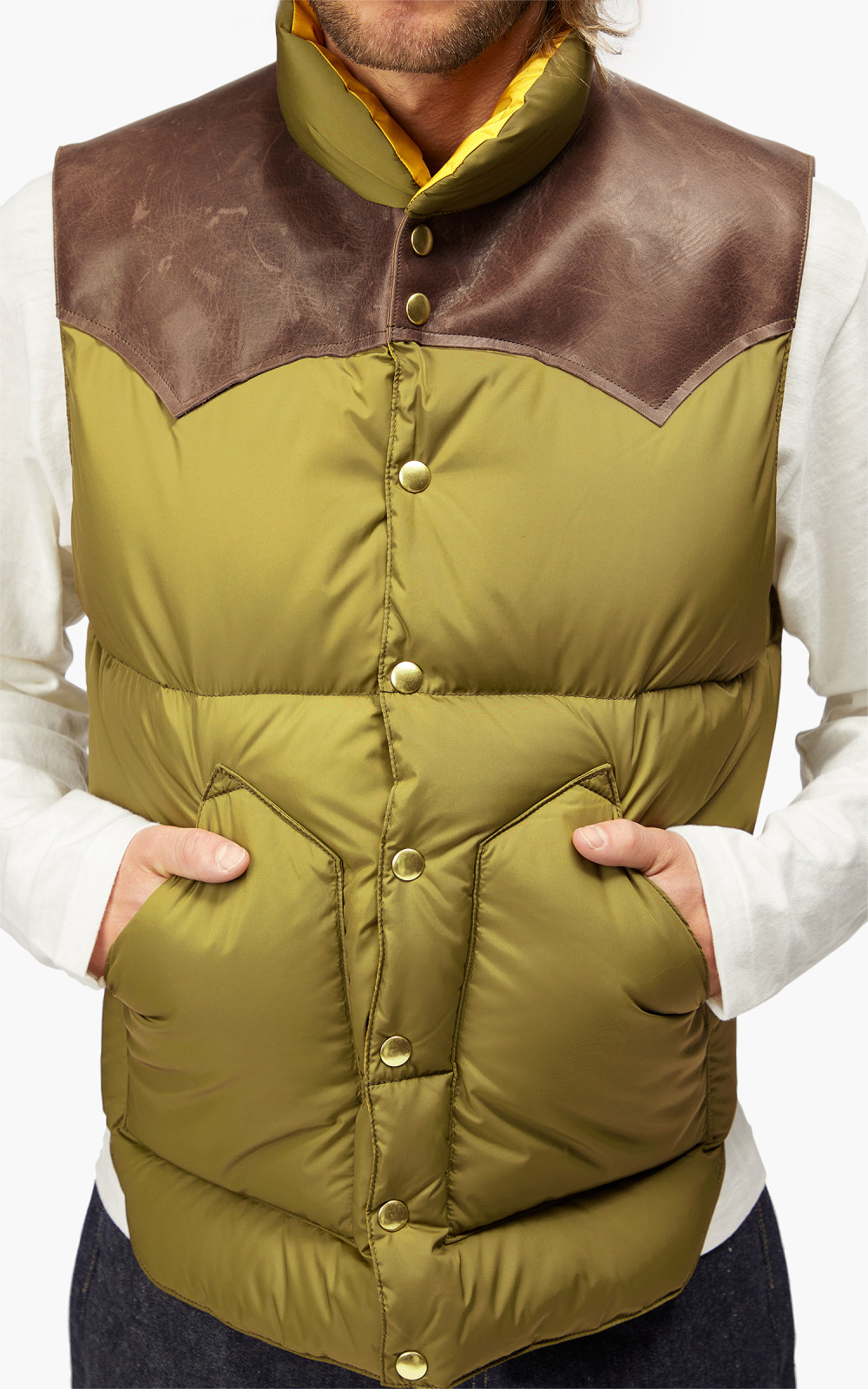 Rocky Mountain Featherbed x Warehouse & Co. Down Vest Olive Rocky Mountain Featherbed x Warehouse & Co. Down Vest Olive