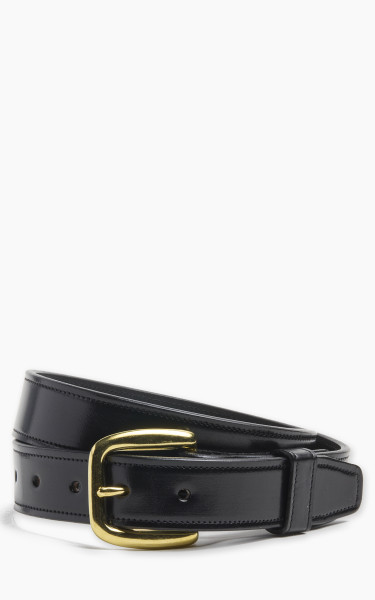 Tory Leather Bridle Leather Stitched Belt Black
