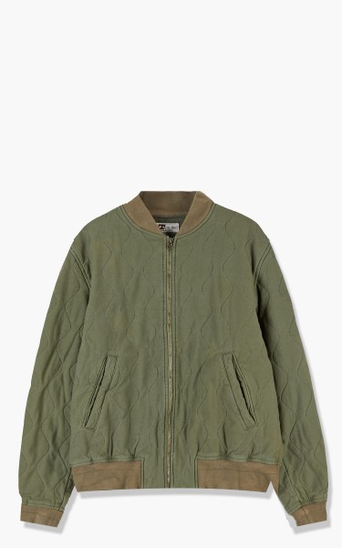 Tellason Quilted Bomber Jacket Olive 10000100038