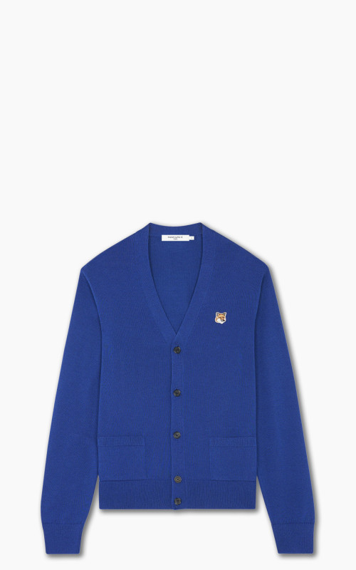 Maison Kitsuné Fox Head Patch Classic Cardigan Deep Blue