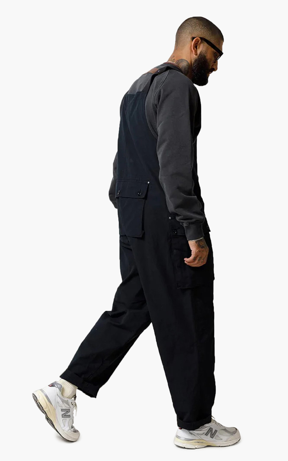 Nigel Cabourn Naval Dungaree Cotton Ripstop Black | Cultizm