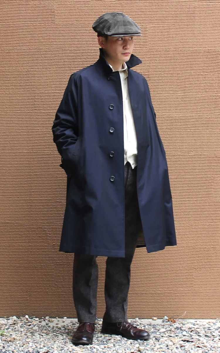 anatomica SINGLE RAGLAN COAT Ⅰ 46 Anatomica Single Raglan I Coat Gabardine Navy | Cultizm