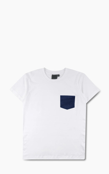 Naked &amp; Famous Denim Pocket Tee Sashiko Double Gauze White