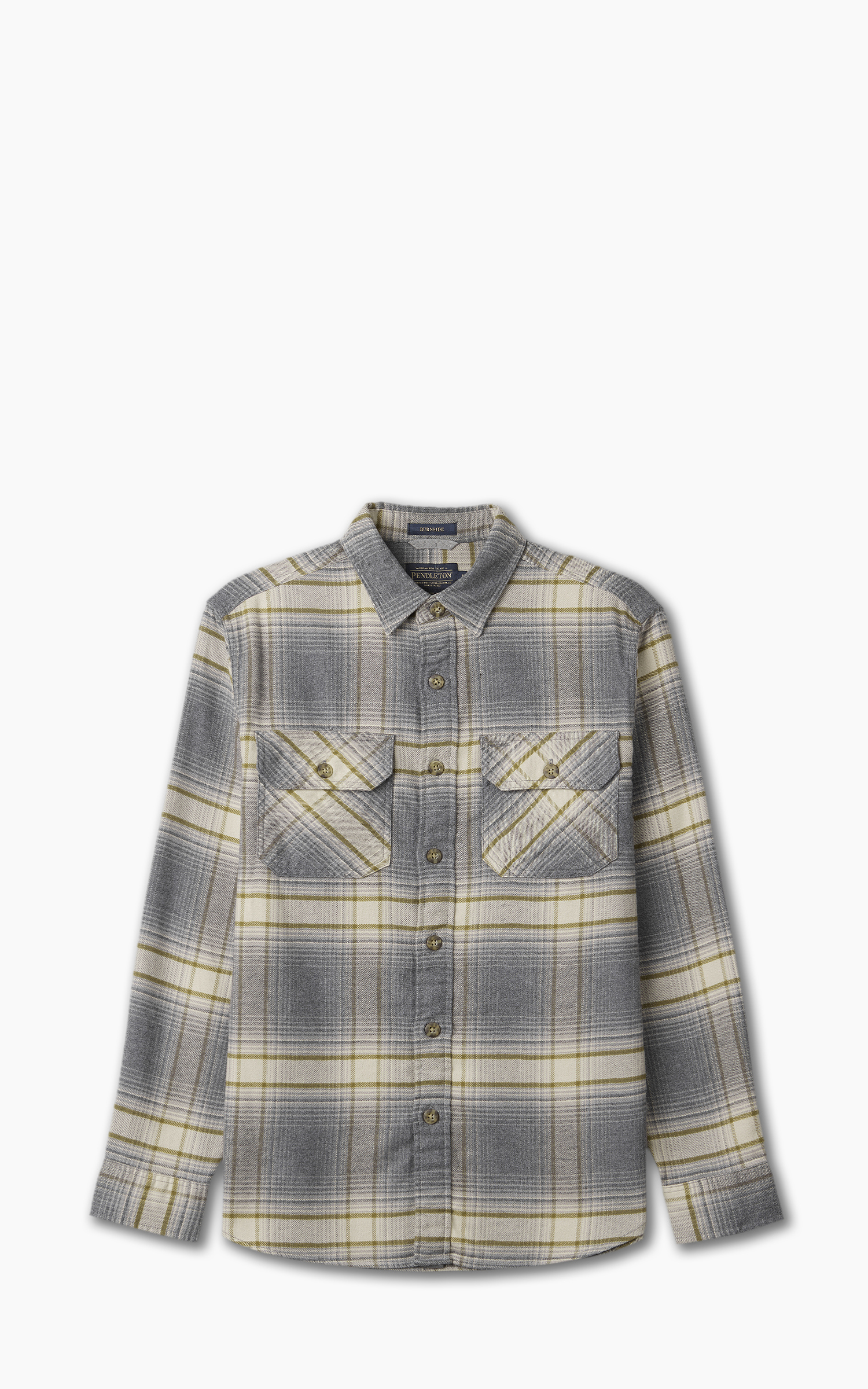 Pendleton Burnside Flannel Shirt Tan/Oxford/Olive Plaid | Cultizm