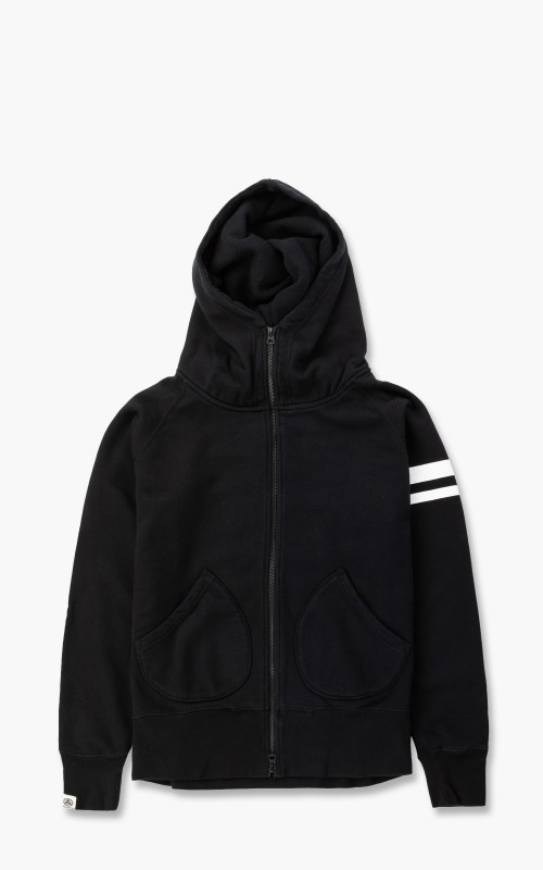 Momotaro Jeans 07-044 Heavyweight Hoodie Black GTB