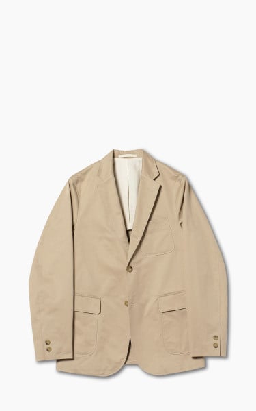 Beams Plus Cotton Twill 3-Button Jacket Beige