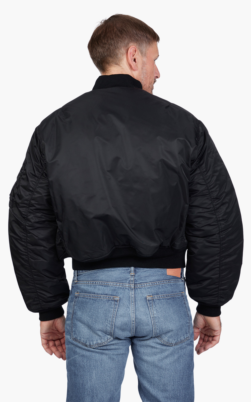 Schott NYC Airforce 90s Fit MA-1 Bomber Jacket Black | Cultizm