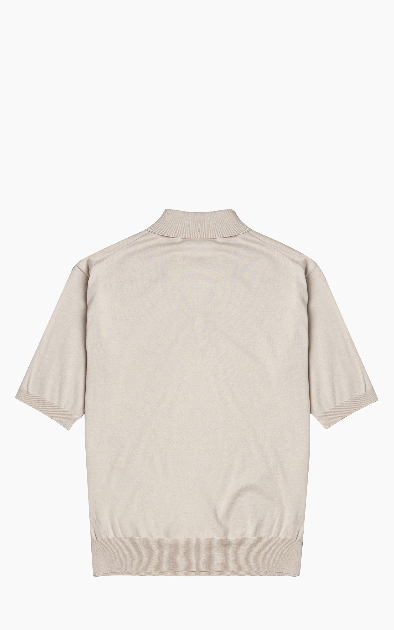 Kaptain Sunshine Cotton Knit Polo Shirt Sand Beige | Cultizm