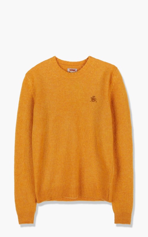 Baracuta Shetland Crew Neck Knit Sweatshirt Yellow BRMAG0091-UF0525-289