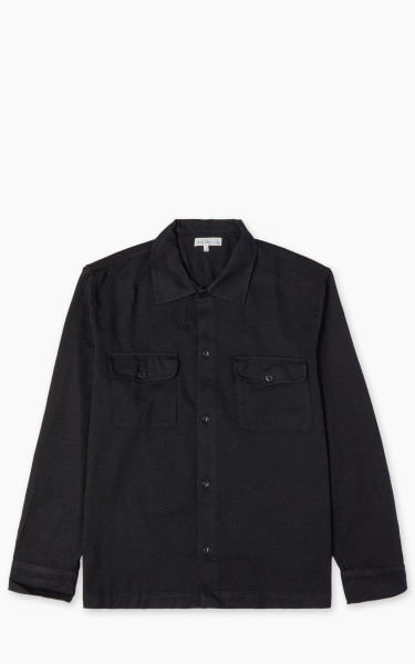 Merz b. Schwanen SHIRT06RT Cotton Twill Shirt Deep Black