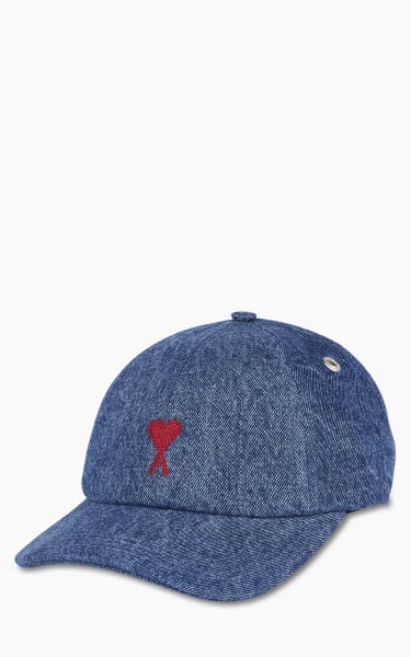 AMI Paris Red ADC Embroidery Cap Used Blue