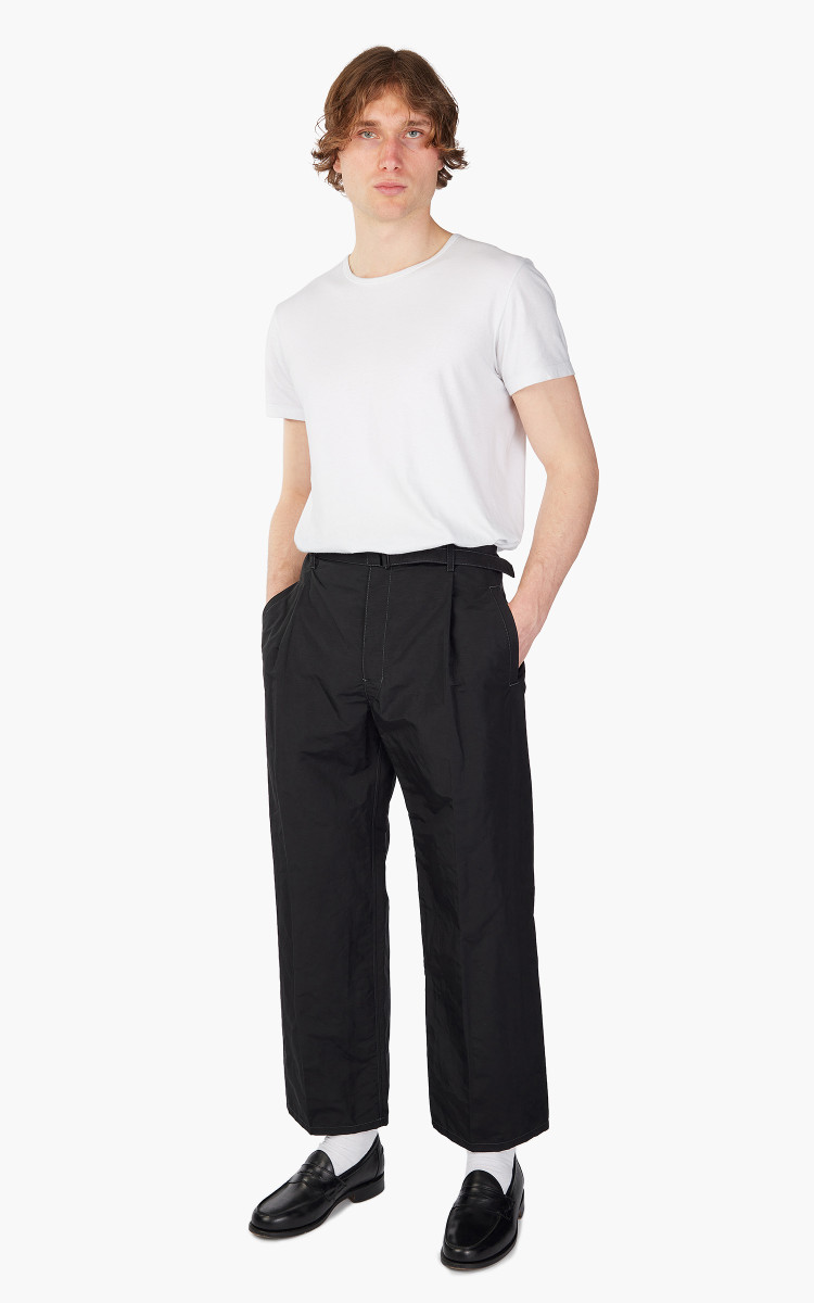 【M】everyone belted easy pants everyone cotton twill belted easy pants (NAVY) | everyone