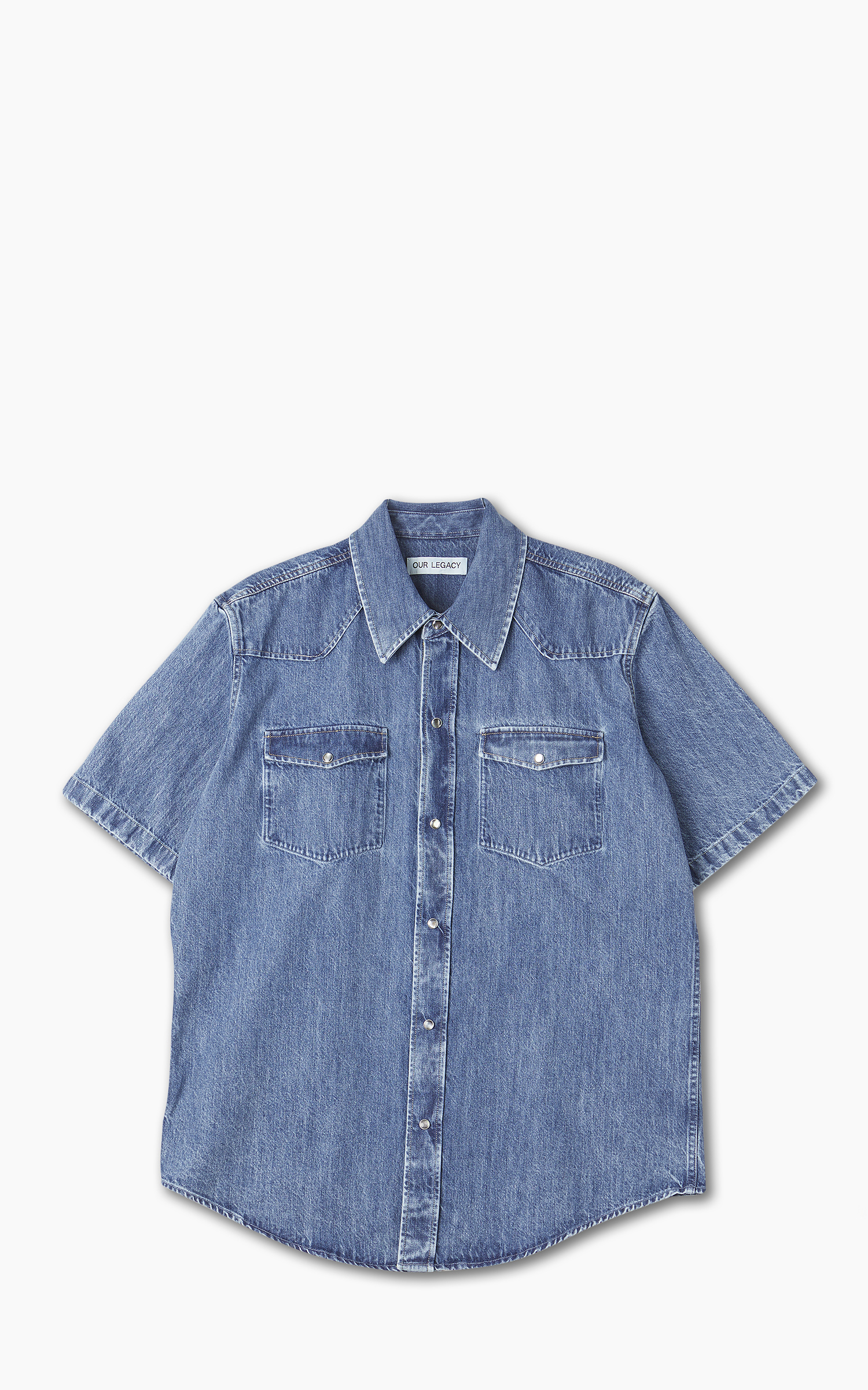 Our Legacy Frontier Shortsleeve Shirt Western Blue Denim | Cultizm