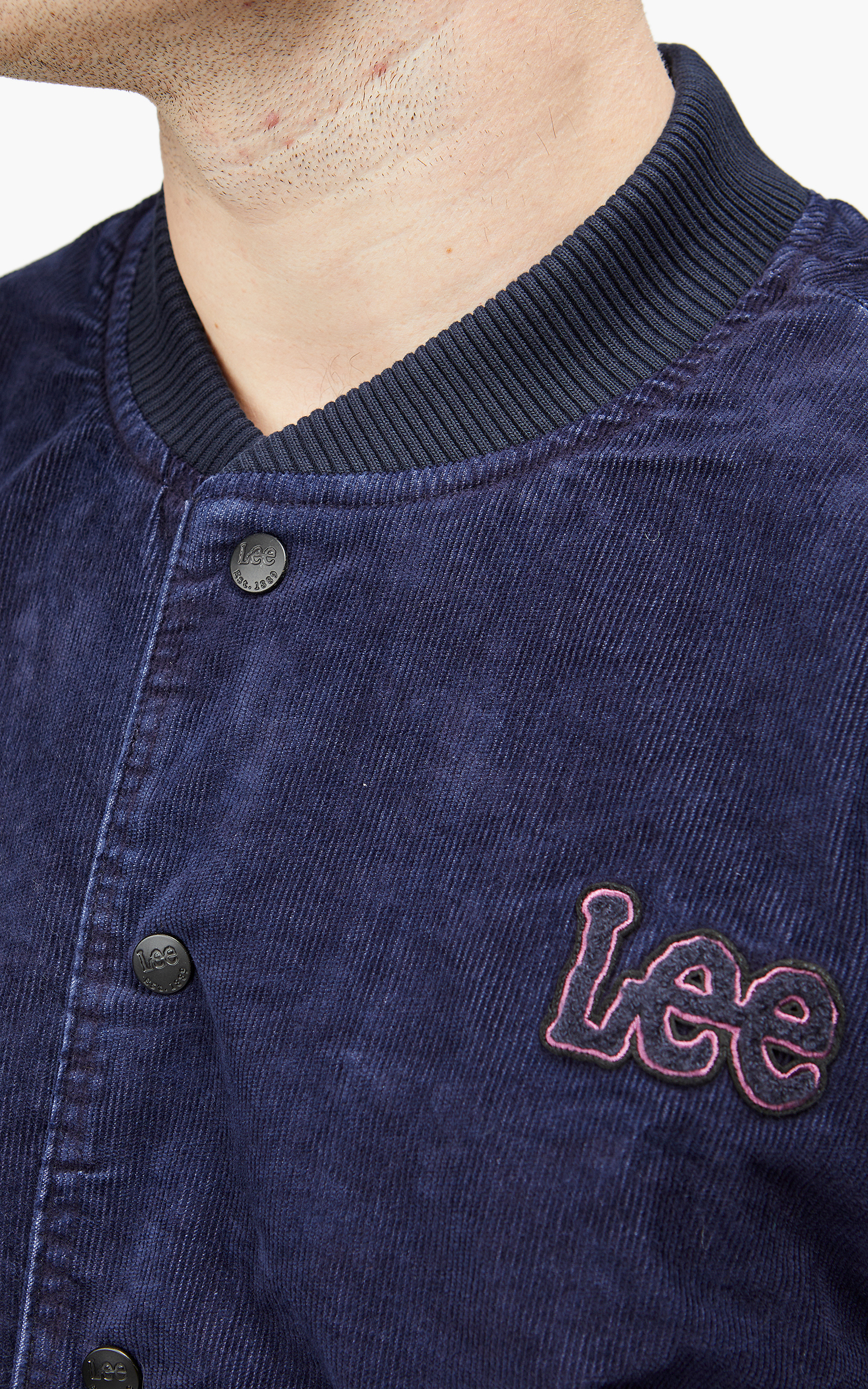 Lee Varsity Jacket Corduroy Dark Indigo | Cultizm