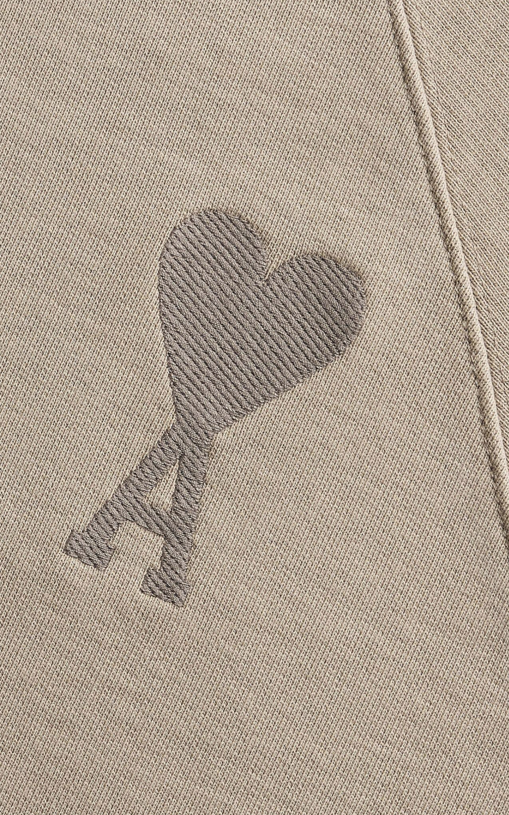 AMI Paris Tonal Big ADC Sweatshirt Dark Beige | Cultizm
