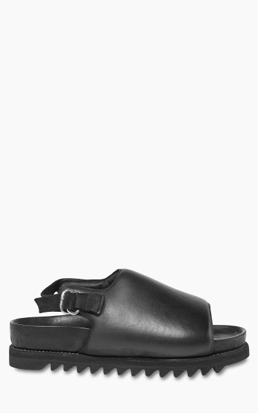 Guidi BRK04 Leather Padded Sling Back Sandal Black