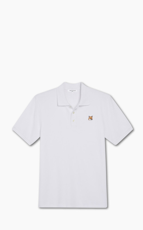 Maison Kitsuné Fox Head Patch Classic Polo White