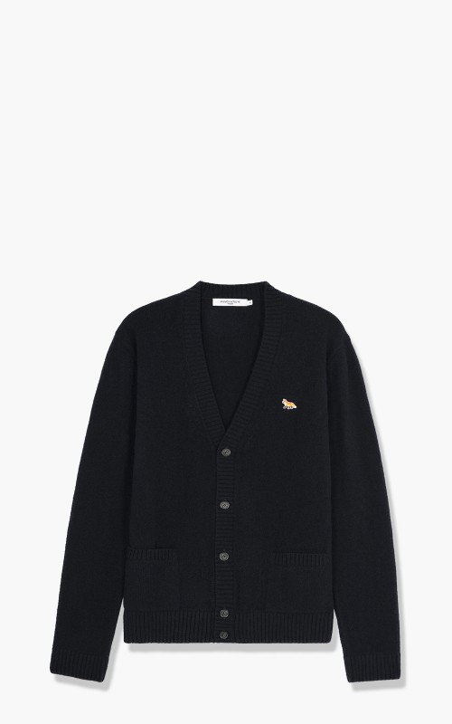 Maison Kitsuné Baby Fox Patch Cosy Cardigan Black HM00501KT1006-BLACK