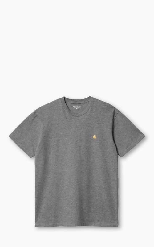 Carhartt WIP S/S Chase T-Shirt Dark Grey Heather/Gold