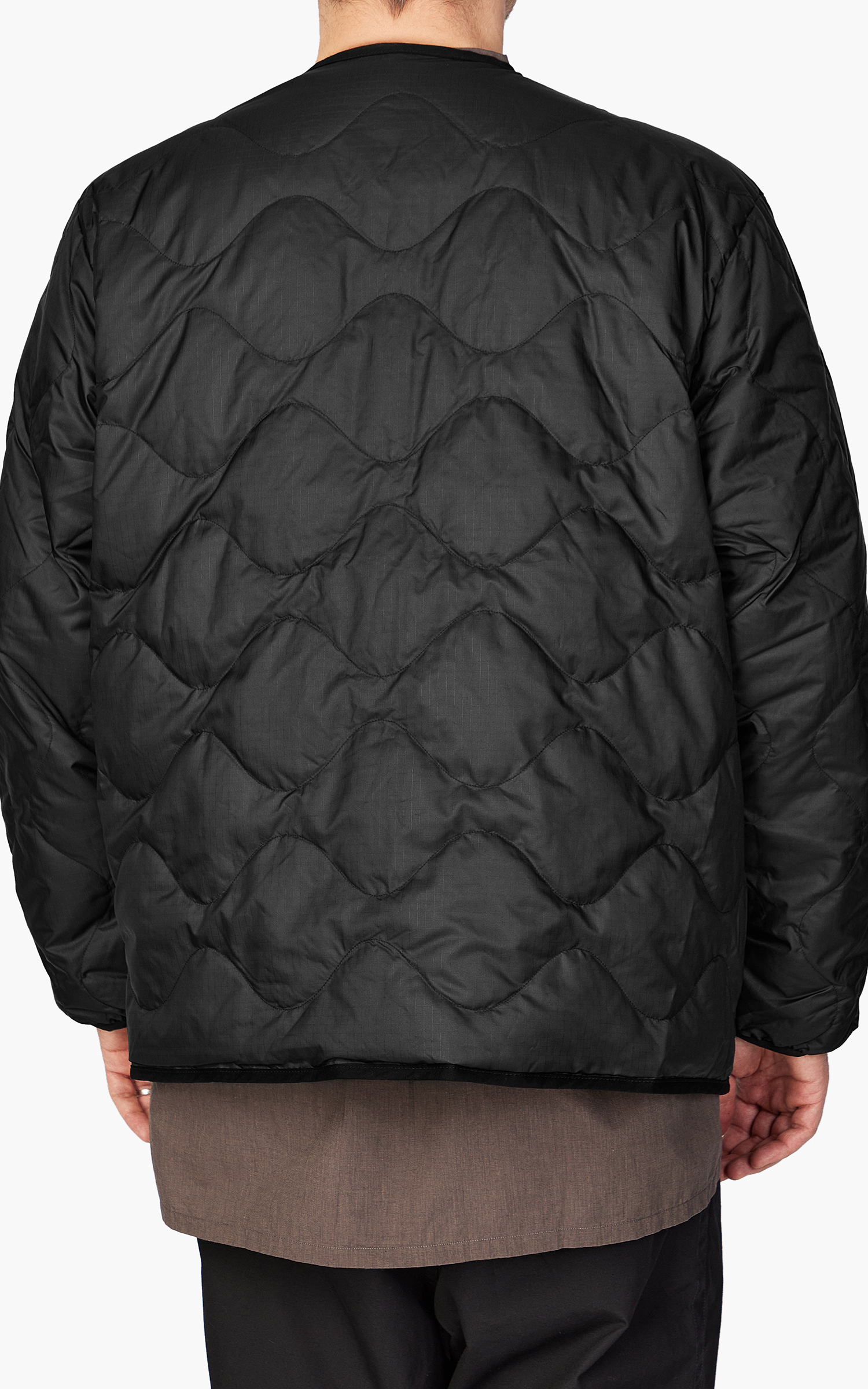 Nanamica Reversible Down Cardigan Black | Cultizm
