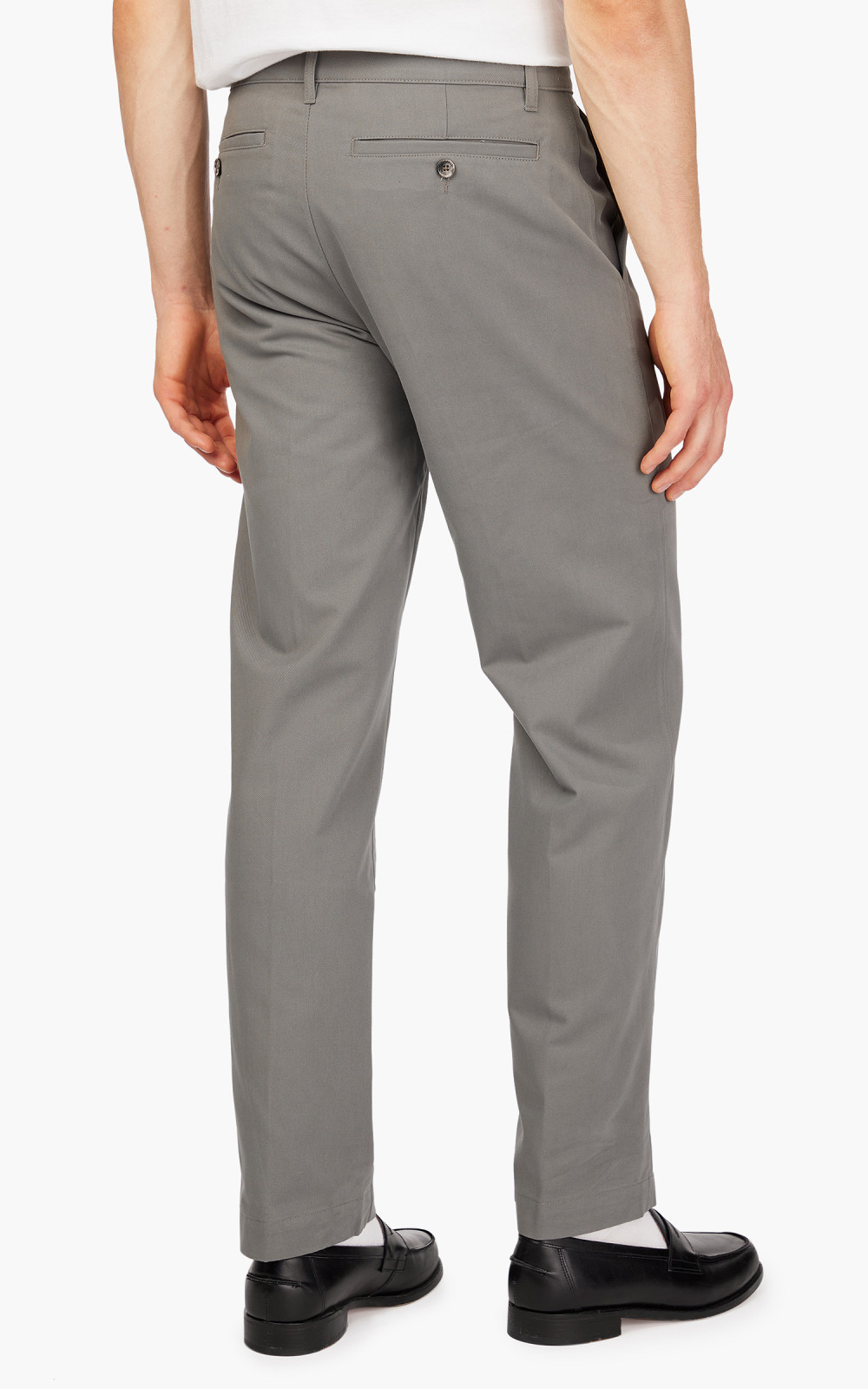 AMI Paris Straight Fit Chino Trouser Mineral Grey | Cultizm