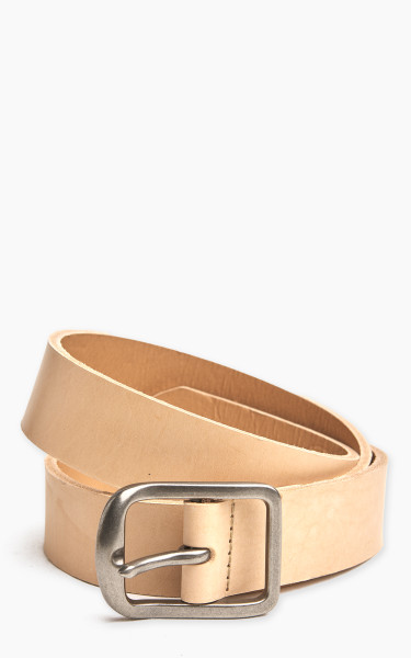 Naked & Famous Denim Thick Belt Bovine Leather 7mm Natural Tan