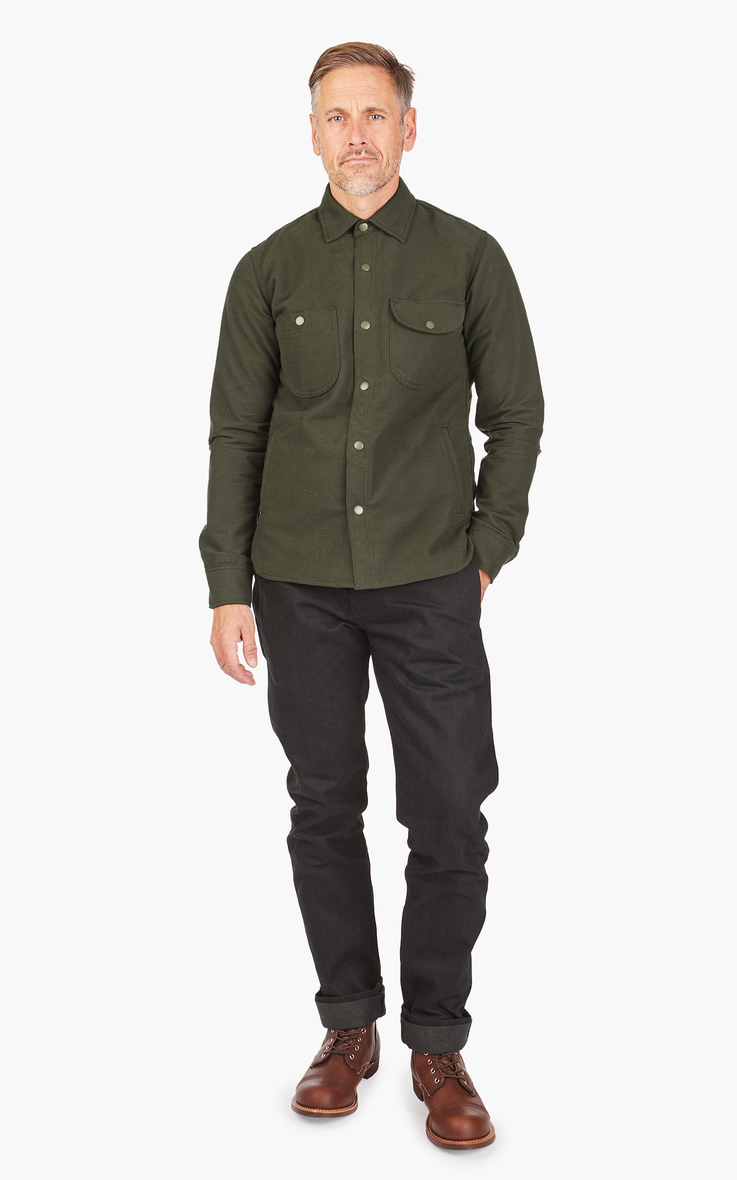 Rogue Territory Service Shirt Flannel Olive | Cultizm