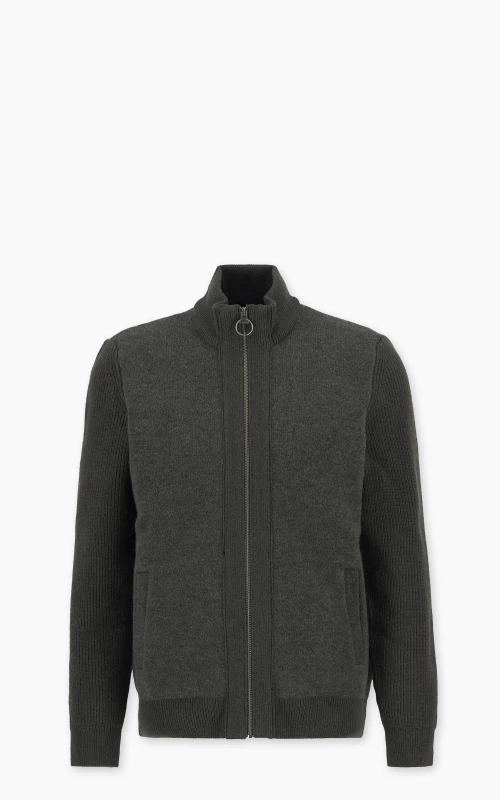 Barbour Knit Jacket Milburn Dark Olive