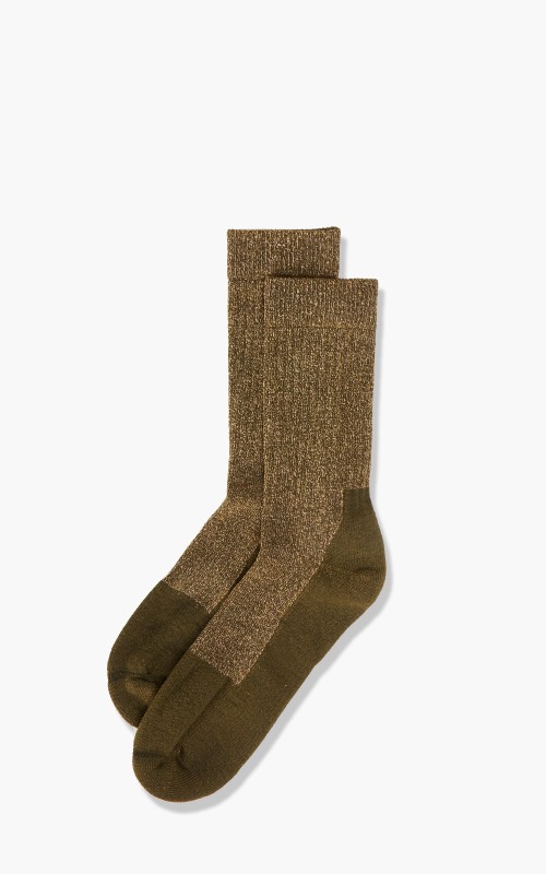 Red Wing Shoes Deep Toe-Capped Wool Socks Olive Khaki 97643