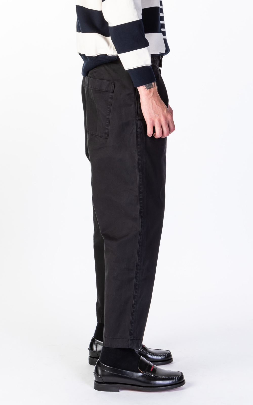 Barbour White Label Twill Rugby Pant Navy | Cultizm