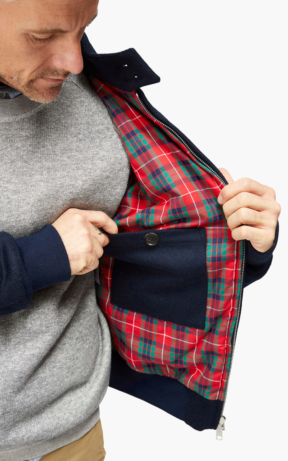 Baracuta G9 AF Melton Wool Classic Harrington Jacket Deep