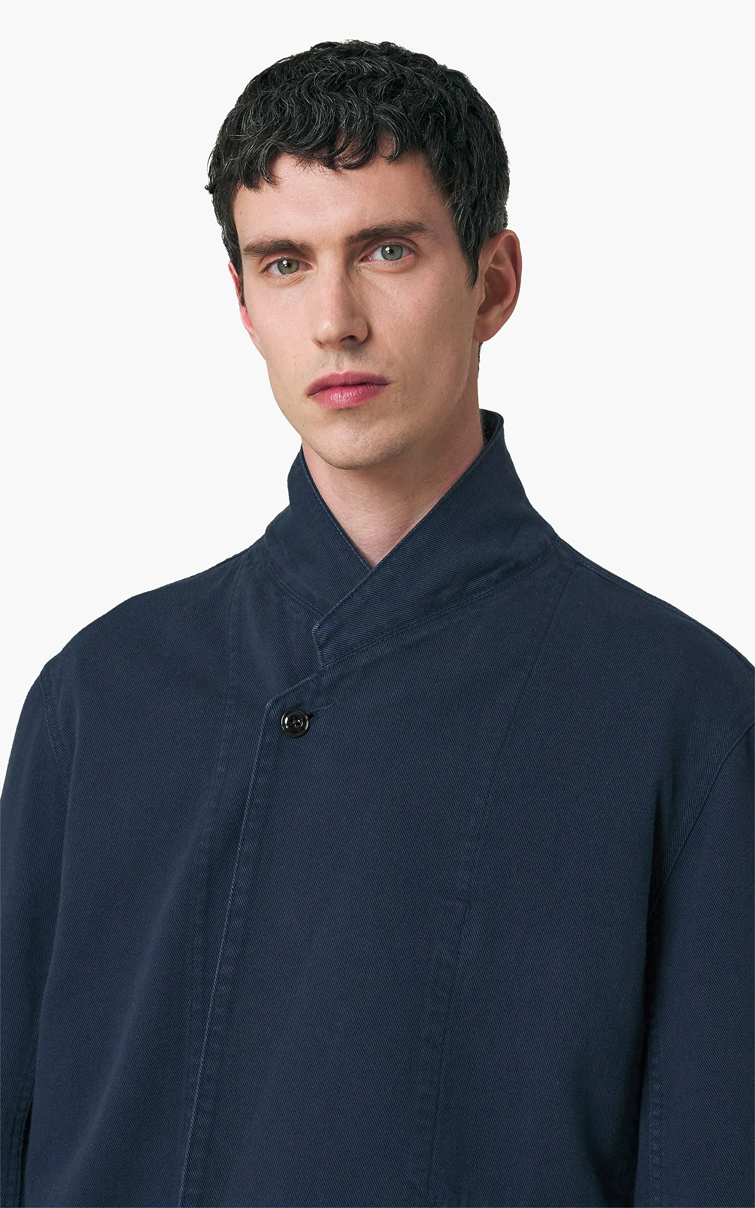 Lemaire Workwear Blazer Garment Dyed Denim Midnight Blue | Cultizm