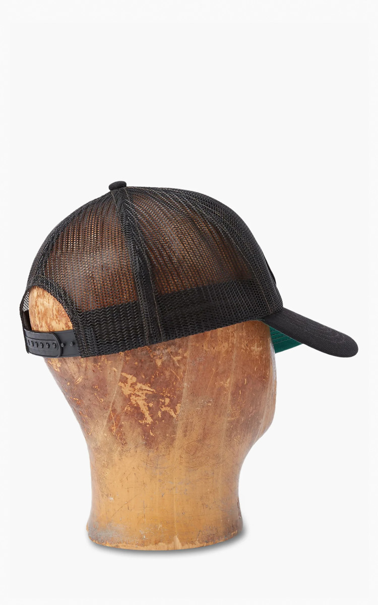 RRL Buffalo-Patch Mesh Trucker Cap Black | Cultizm