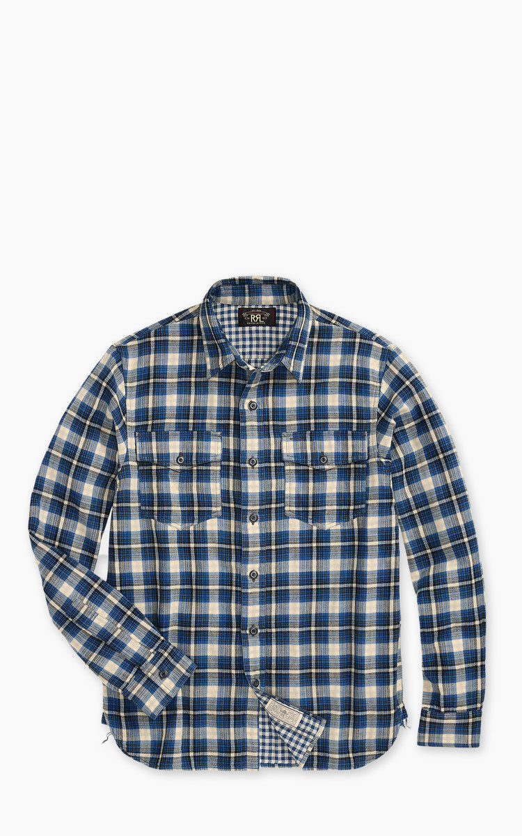 Plaid Print Chamois Workshirt in Green Multi – Blue Owl Workshop