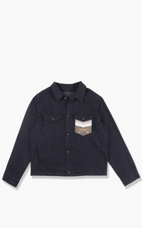 Naked & Famous Denim Jacket Ultralight Tech Denim Indigo/Black