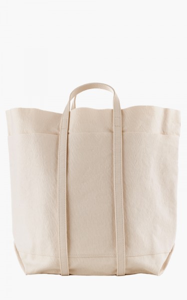 Amiacalva Washed A056 Canvas 6P Tote Bag T White