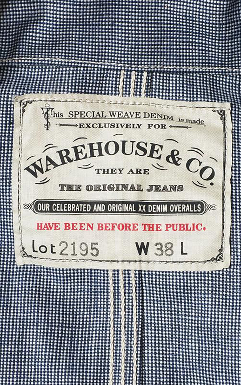Warehouse & Co. Lot 2195 Selvedge Pincheck Change Button