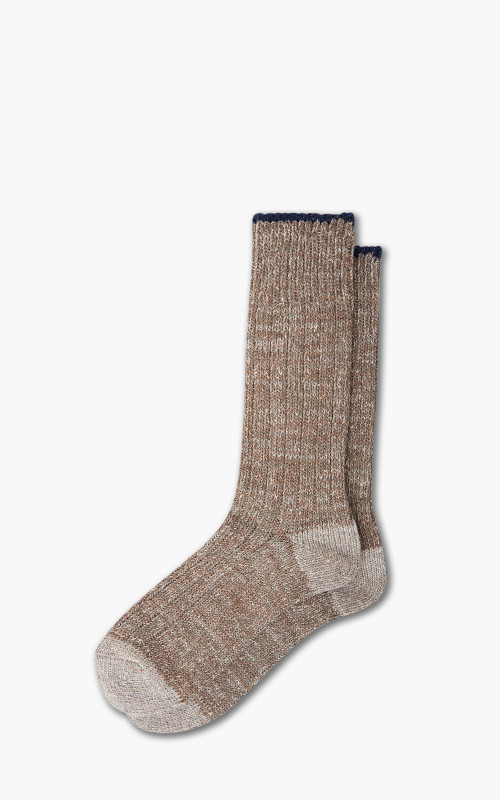 Anonymous Ism Socks Boucle Nep Trim Crew Beige