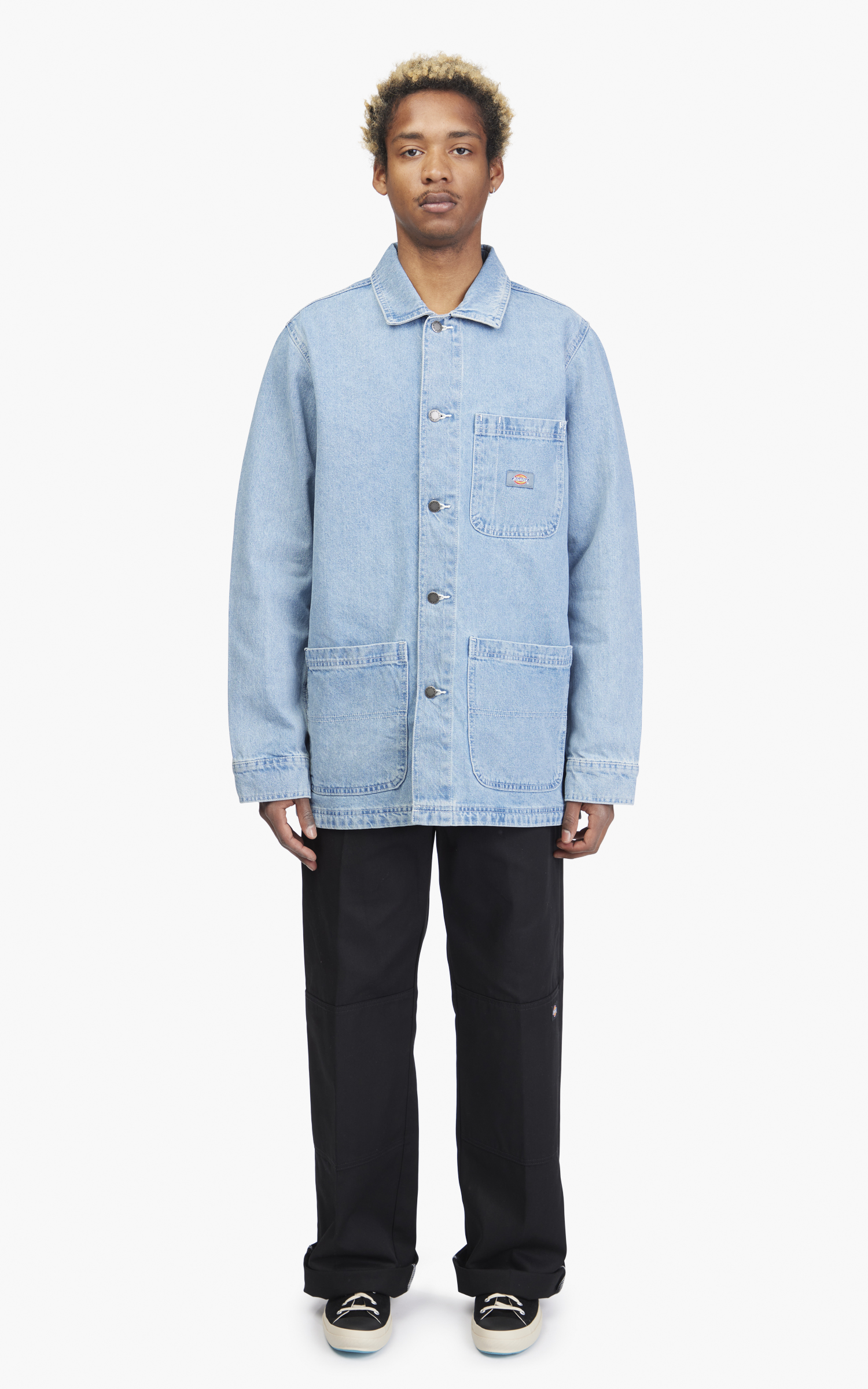 Dickies Denim Chore Coat Blue Light Wash | Cultizm