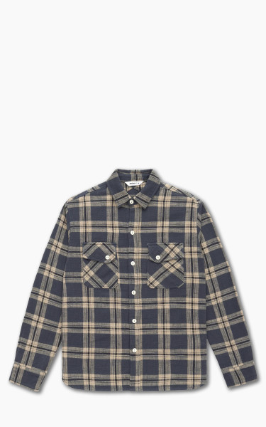 3sixteen Crosscut Flannel Shirt Slate Slub Check