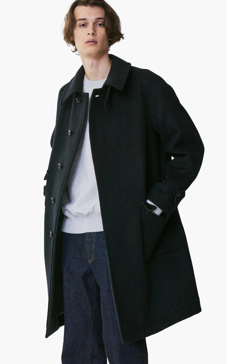 Kaptain Sunshine Pea Coat Melton Wool Loden Green | Cultizm