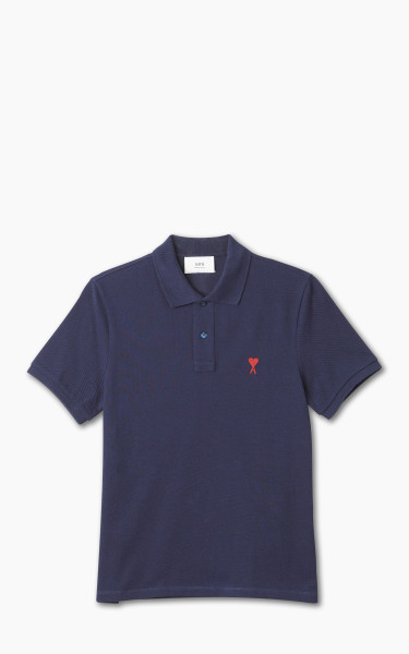 AMI Paris Ami De Coeur Polo Shirt Nautic Blue