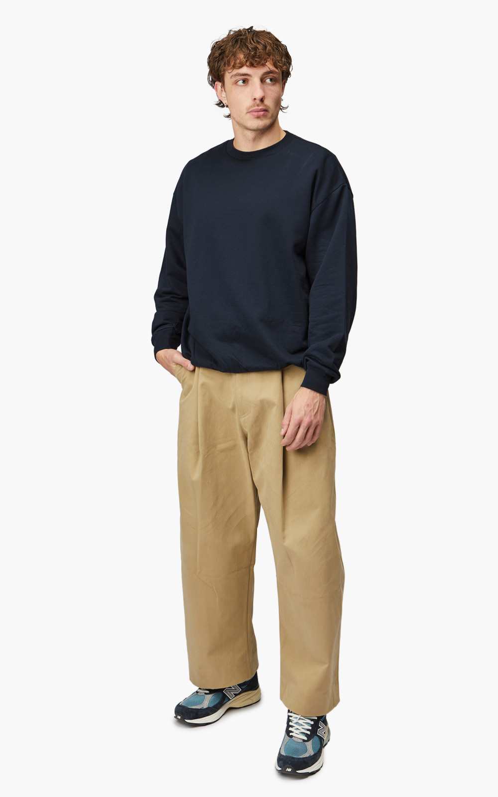 Auralee Elastic High Gauge Sweat P/O Dark Navy | Cultizm