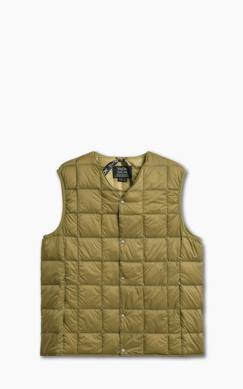 Taion V-Neck Button Down Vest Beige