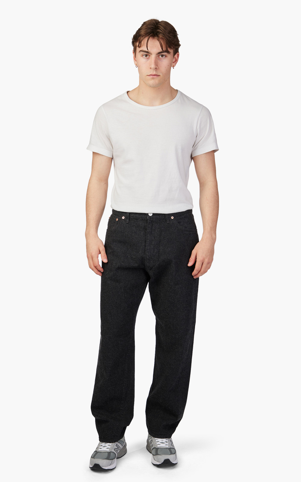 Kaptain Sunshine 5P Zipper Front Denim Pants Black One Wash