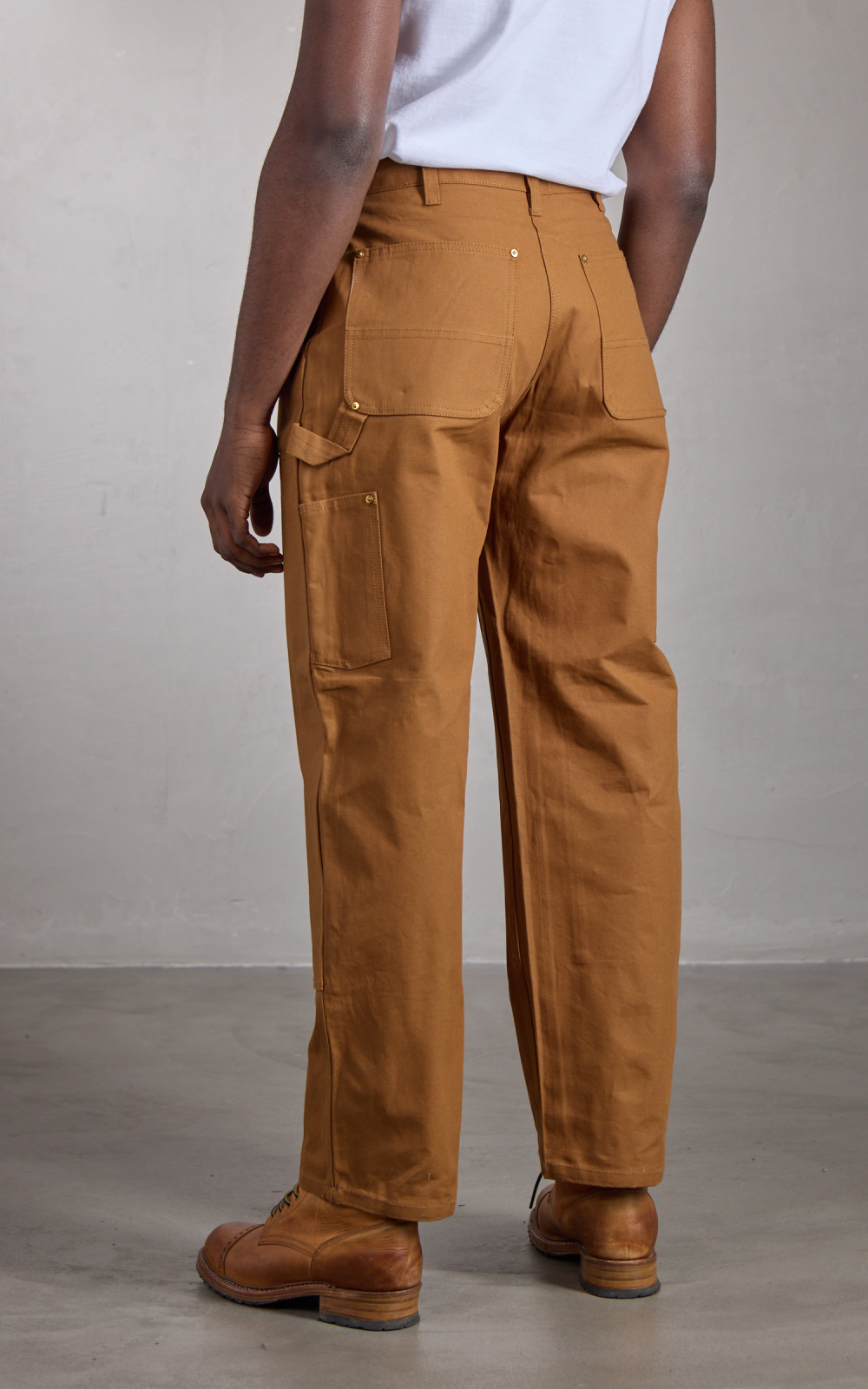 RRL DOUBLE KNEE DUCK PAINTER PANT 茶 32/30 ダブルアールエル ダブルニー ダック ペインターパンツ  レターパックプラス USED ｜男性用
