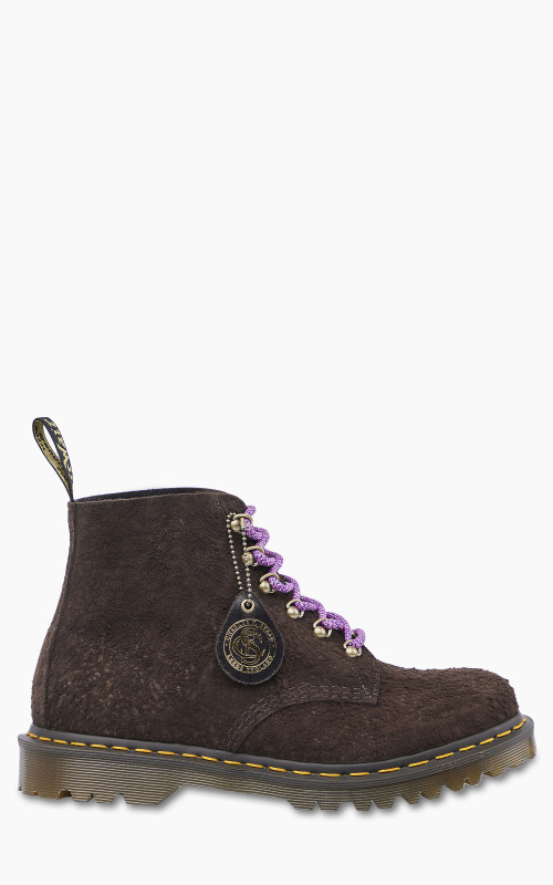 Dr. Martens 101 Hardware Suede Ankle Boots Dark Brown